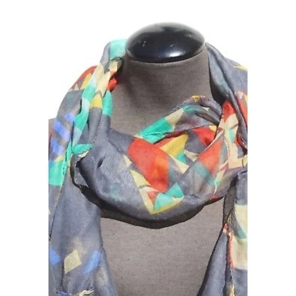 Rikka Retro Shapes Pop Culture Hoop Scarf Wrap - Picture 2 of 2